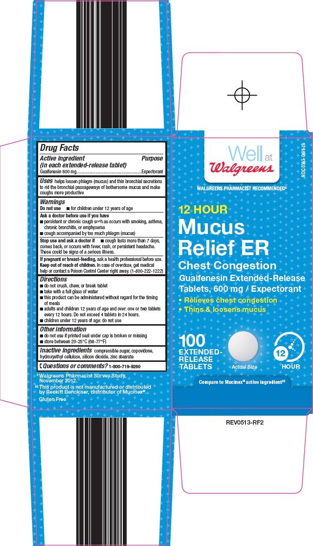 Mucus Relief ER (tablet, extended release) Walgreen Company