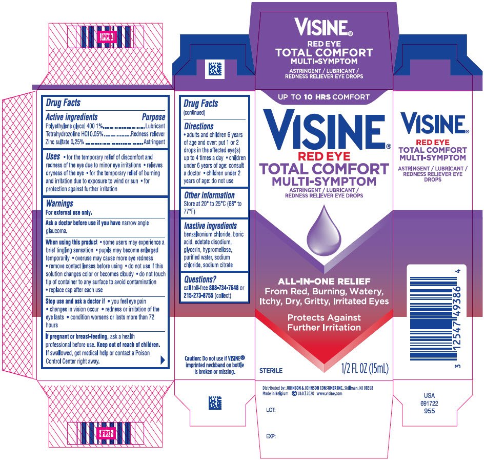 Visine Red Eye Total Comfort Multi-Symptom (solution/ drops) Johnson ...