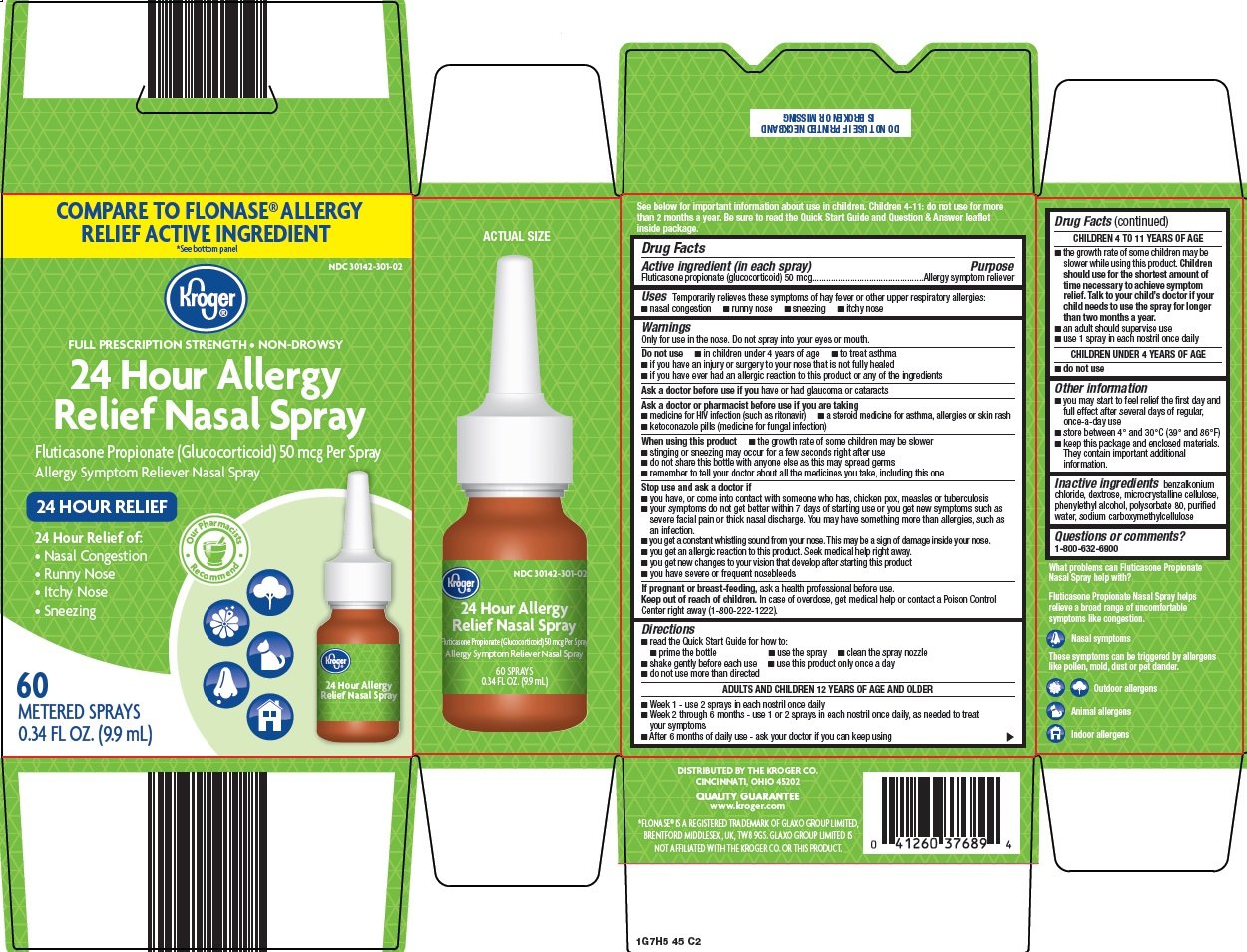 24 Hour Allergy Relief nasal (spray, metered) Kroger Company