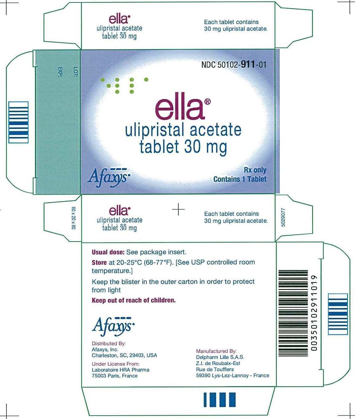 Ella FDA prescribing information, side effects and uses