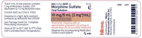 Morphine Oral Solution - FDA prescribing information, side effects and uses