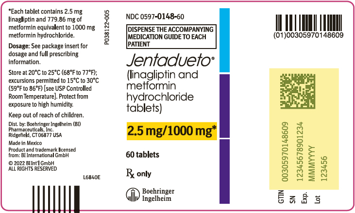 PRINCIPAL DISPLAY PANEL - 2.5 mg/1000 mg Tablet Bottle Label