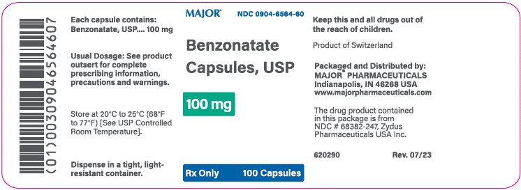 100mg carton label