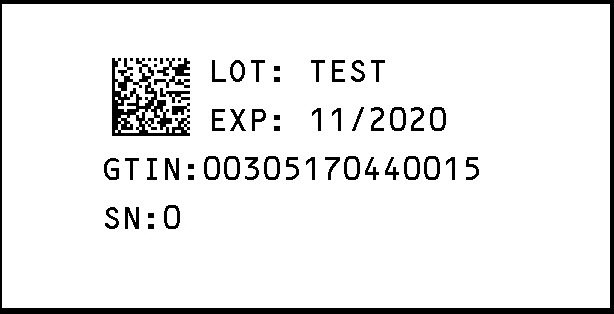 40 mg Serialization Label