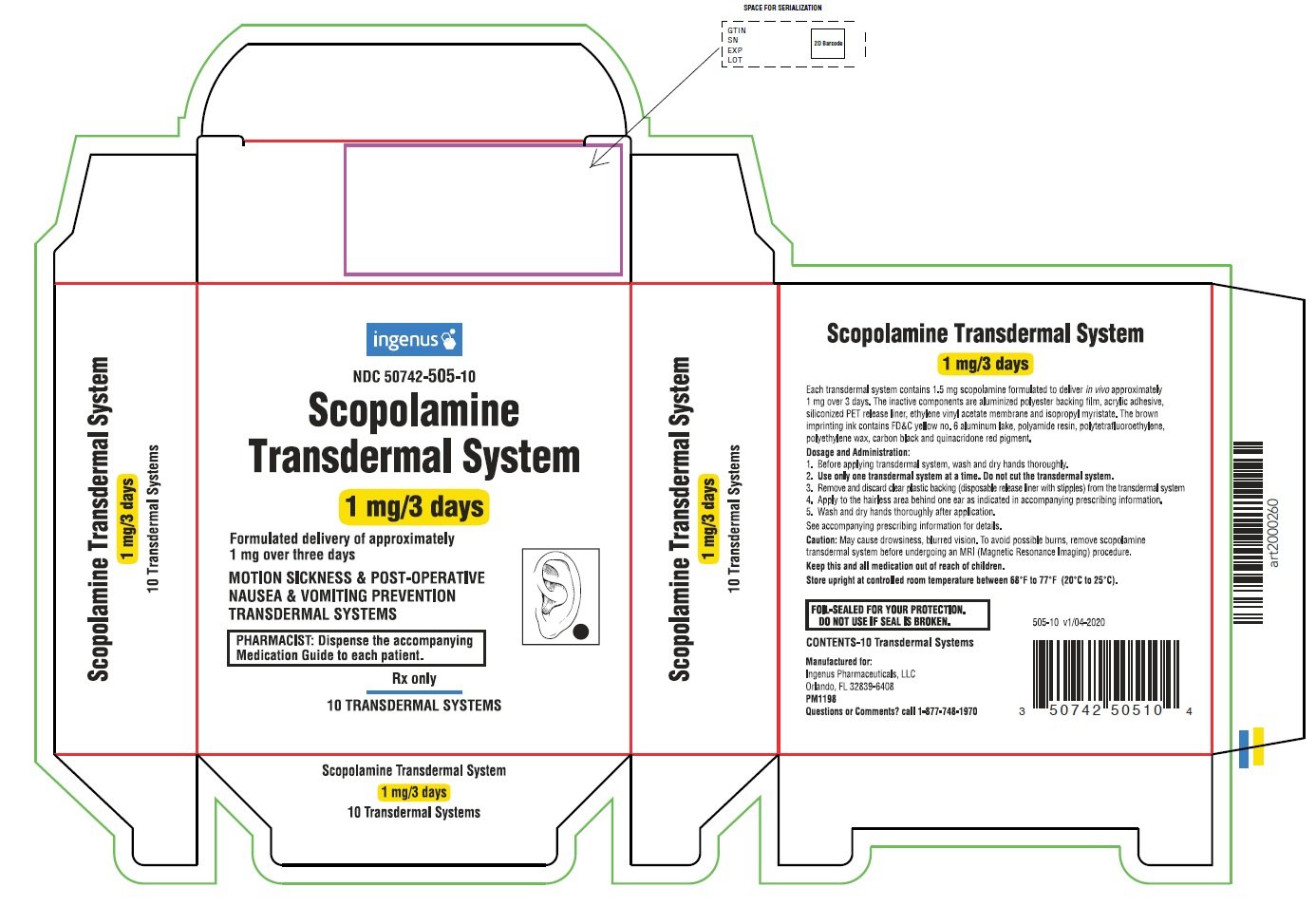 scopolamine patch for air travel