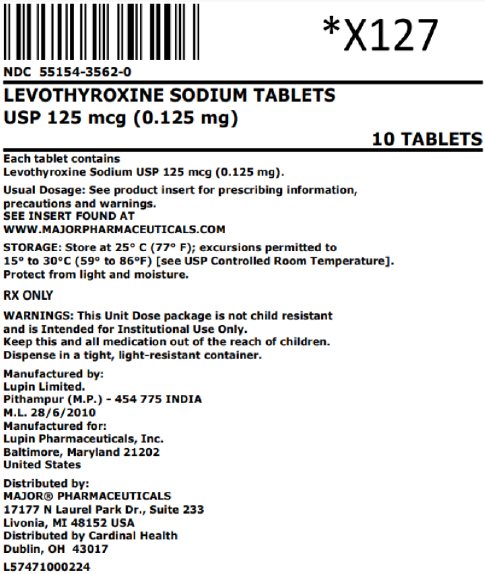 125mcg bag label