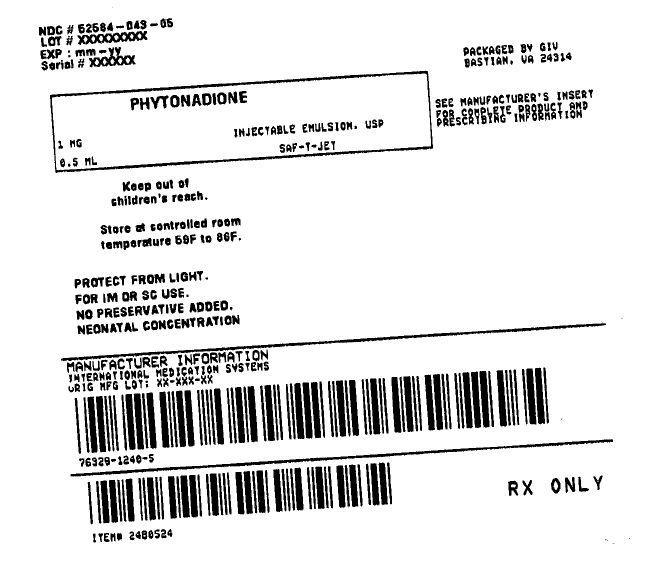 Phytonadione FDA prescribing information, side effects and uses