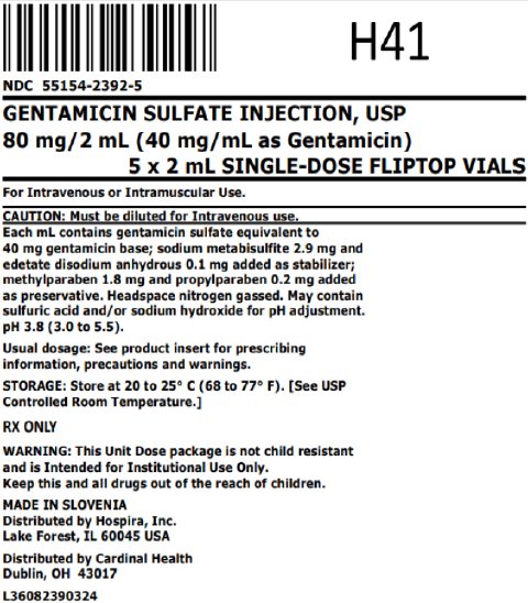 80mg/2mL (40mg/mL) 5x2mL bag label