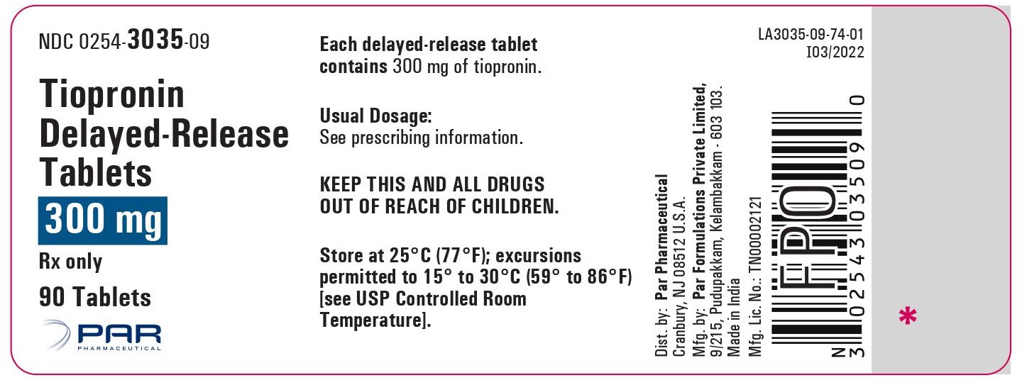 Tiopronin delayed-release tablets