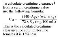 肌酐清除率计算公式