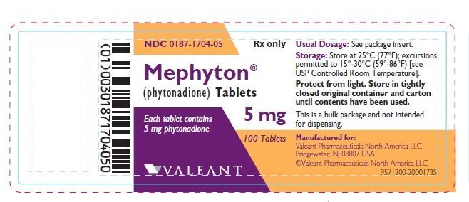 Mephyton  FDA prescribing information, side effects and uses