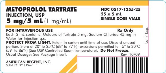 Metoprolol Tartrate Injection FDA Prescribing Information Side