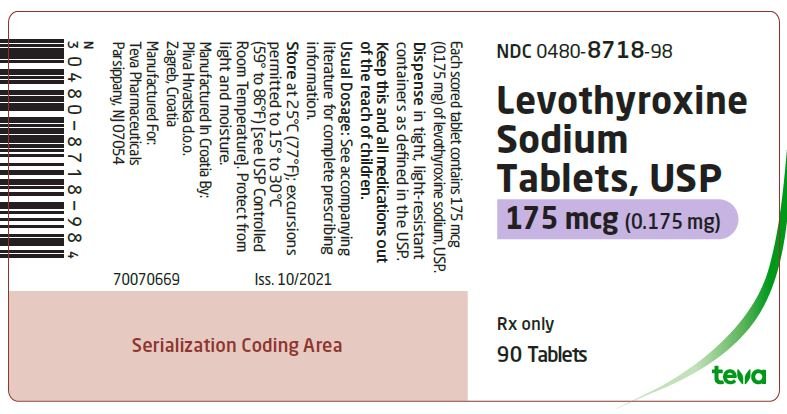 Label 175 mcg, 90 Tablets