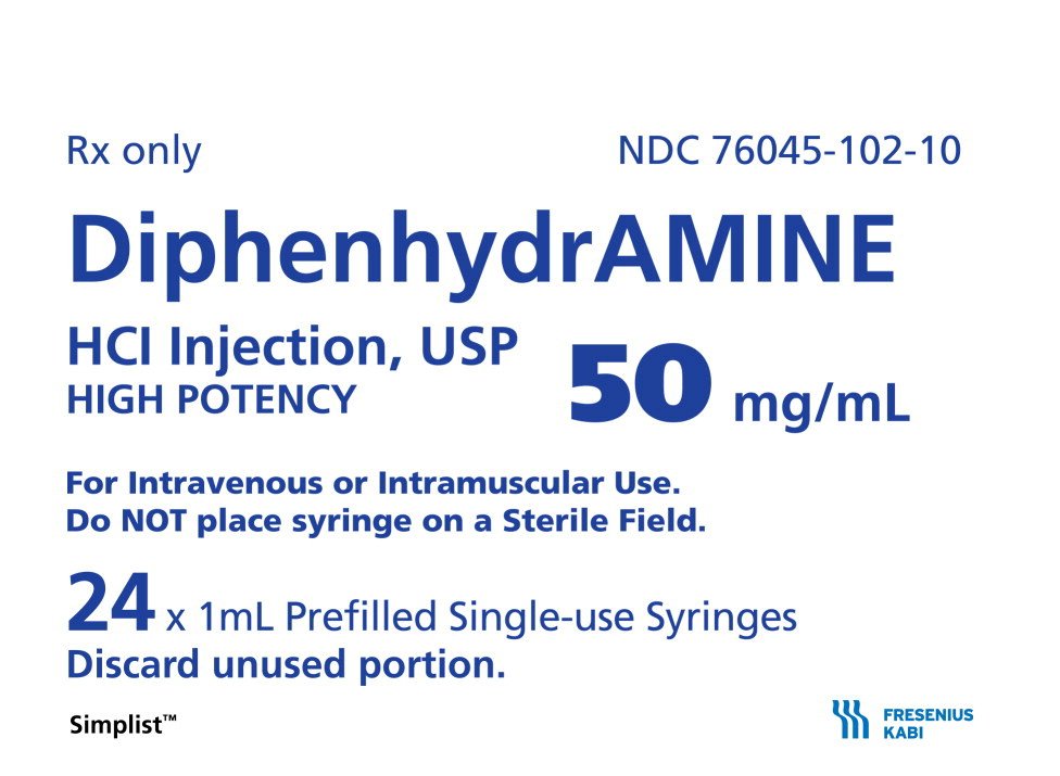 Diphenhydramine Injection FDA prescribing information, side effects