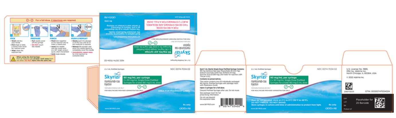 NDC 0074-1066-02
NOT FOR SALE
Skyrizi®
Risankizumab-rzaa
Injection
180 mg/1.2 mL
(150 mg/mL)
FOR SUBCUTANEOUS USE ONLY
Single-Dose
Rx Only
