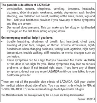 Lazanda Nasal Spray - Fda Prescribing Information, Side Effects And Uses