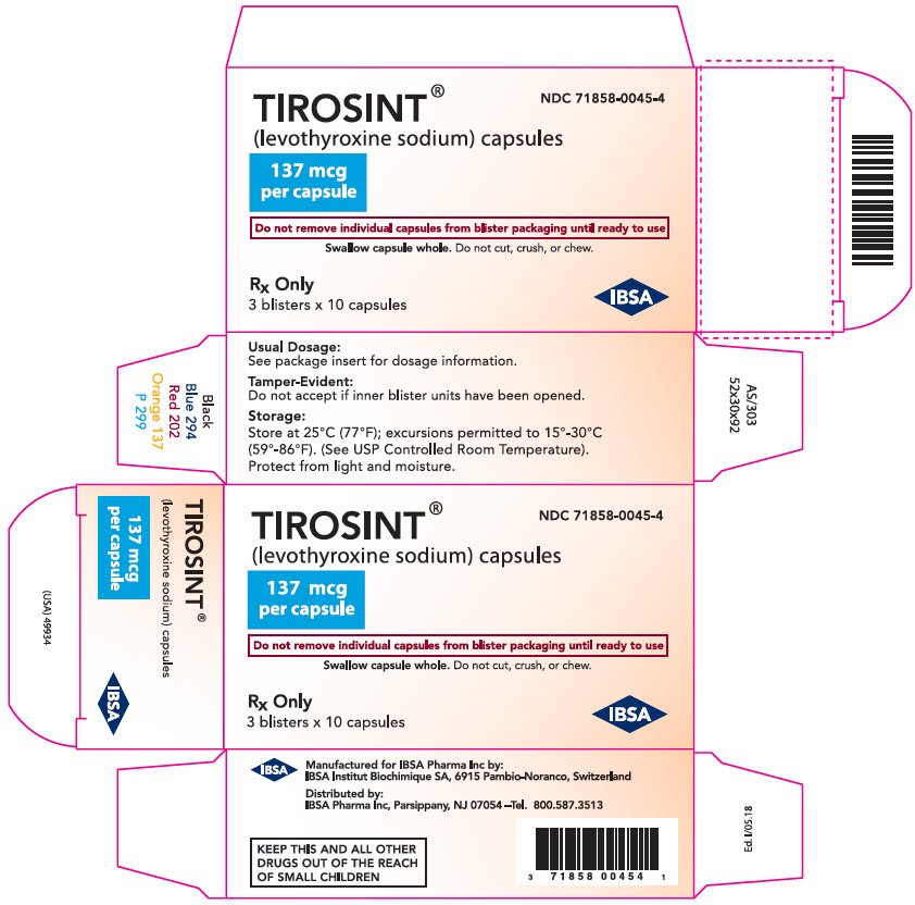 Tirosint FDA prescribing information, side effects and uses