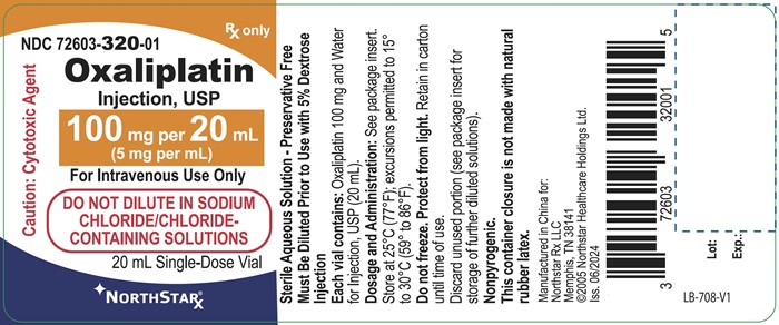 PRINCIPAL DISPLAY PANEL – Oxaliplatin Injection, USP 100 mg Vial Label