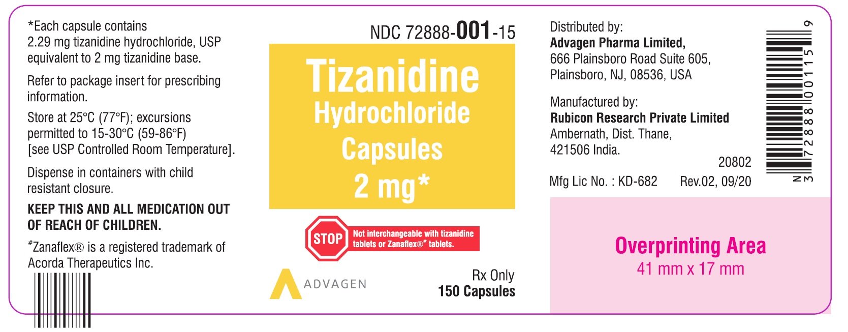 Principal Display Panel - 2 mg 150 Capsules Bottle