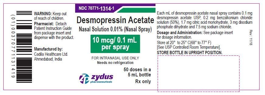 desmopressin spray uses