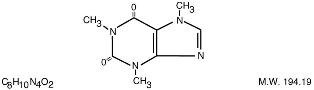 acetaminophen and caffeine structure