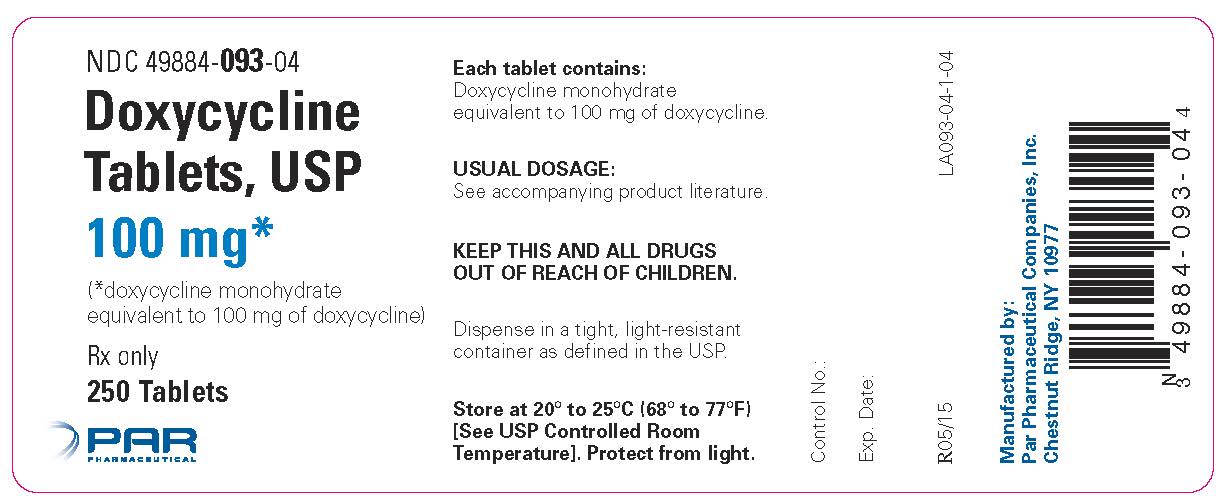 Doxycycline Tablets - FDA prescribing information, side effects and uses