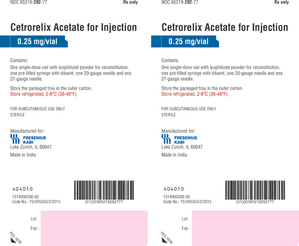 PACKAGE LABEL - PRINCIPAL DISPLAY – Cetrorelix Acetate Blister Foil Label
