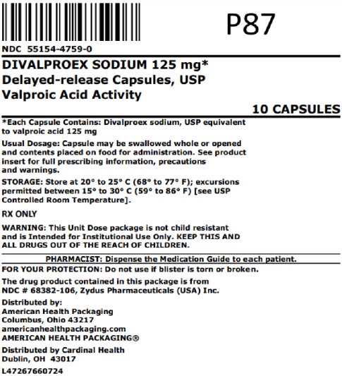 125mg* bag label