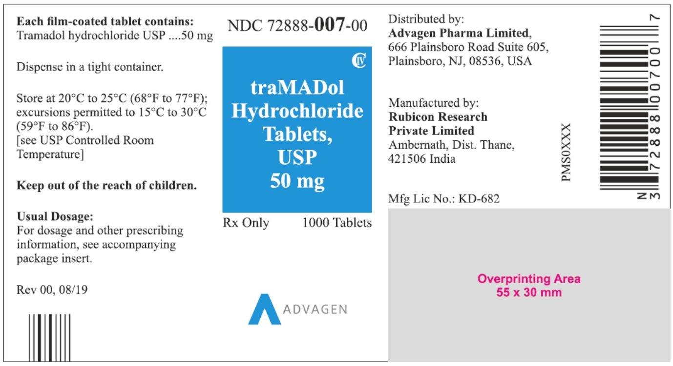 Tramadol Tablets FDA prescribing information, side effects and uses