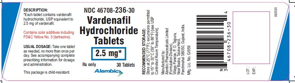 Vardenafil tablets 50 mg