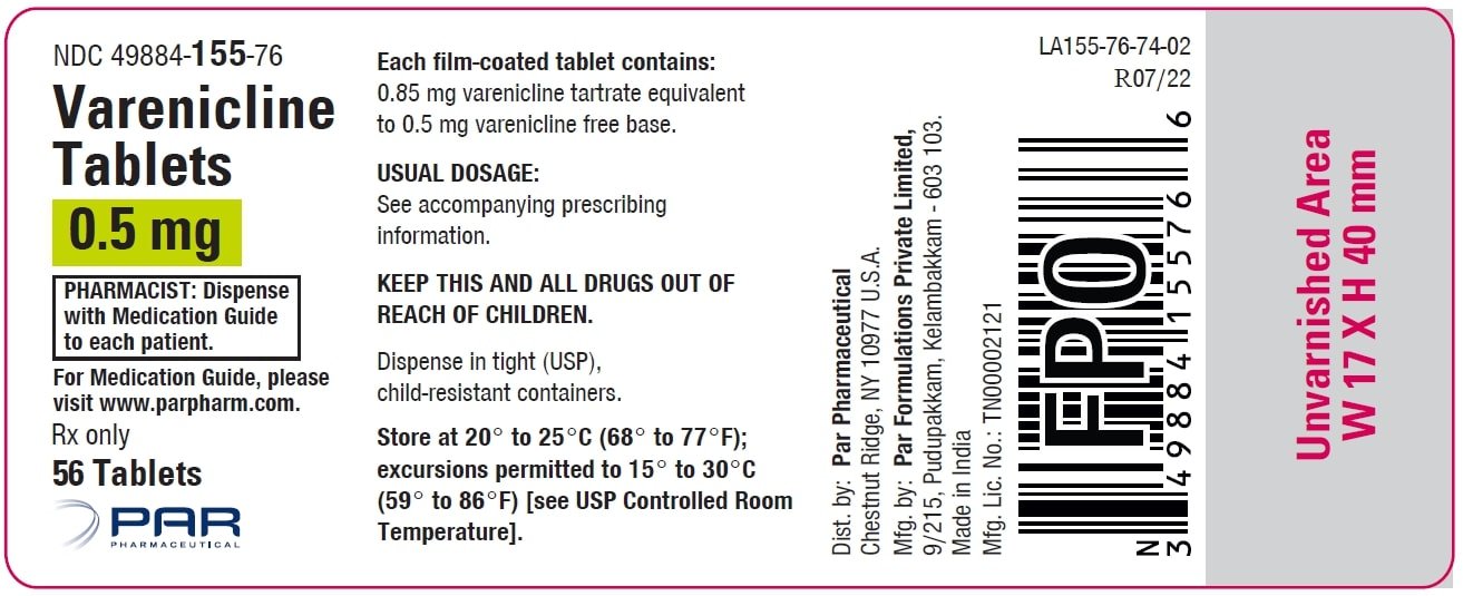 Varenicline - FDA prescribing information, side effects and uses