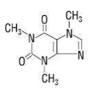 Caffeine (1,3,7-trimethylxanthine) is a central nervous system stimulant. It has the following structural formula