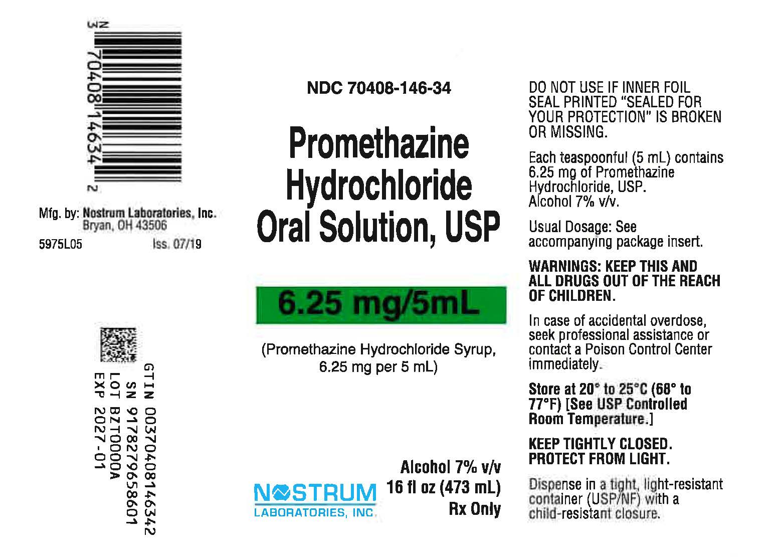 Promethazine Syrup FDA prescribing information, side effects and uses