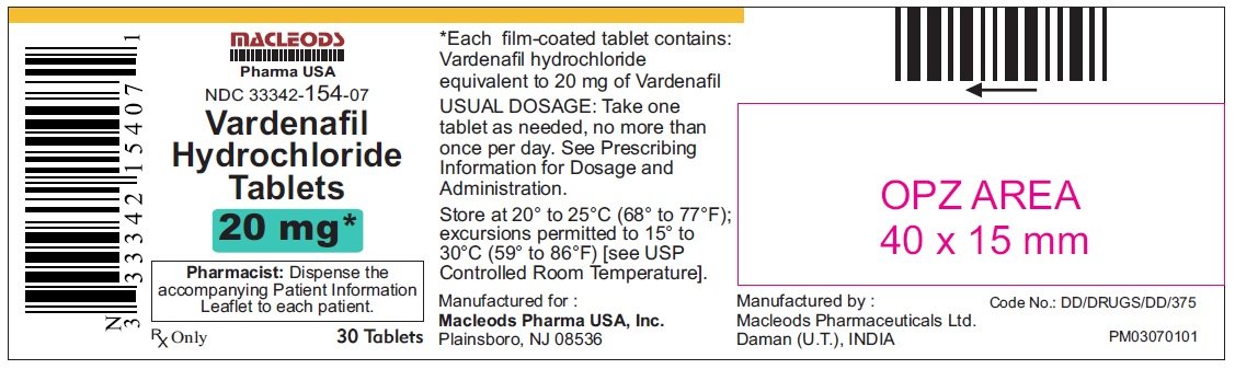 Vardenafil Tablets - FDA prescribing information, side effects and uses