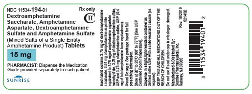 Dextroamphetamine Saccharate, Amphetamine Aspartate, Dextroamphetamine ...