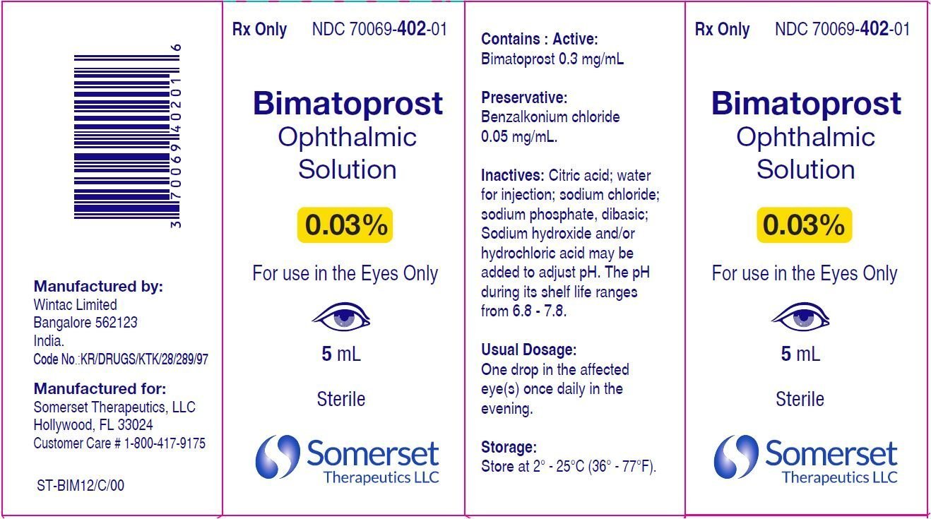 Bimatoprost Ophthalmic Solution - FDA prescribing information, side ...