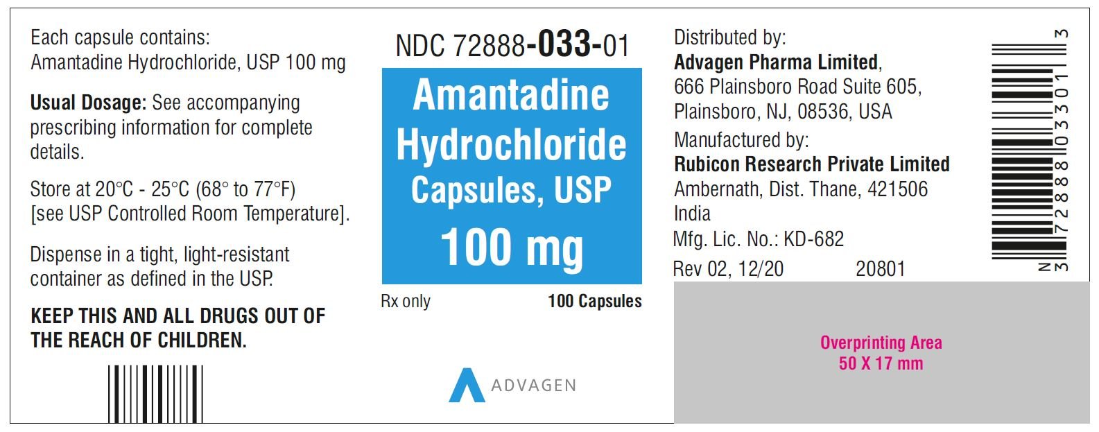 Amantadine FDA prescribing information, side effects and uses