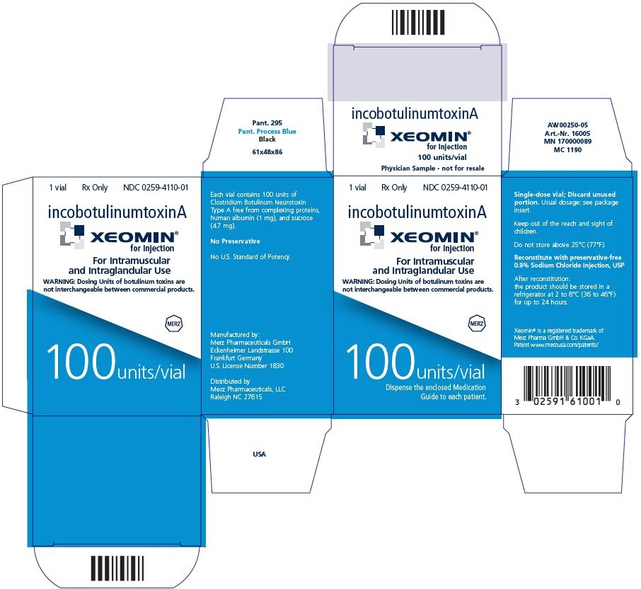 Principal Display Panel - 100 Unit Vial Carton - NDC 0259-4110-01