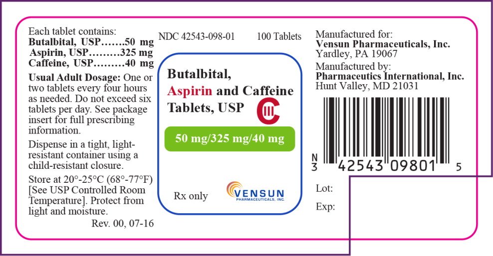 Butalbital,Aspirin and Caffeine FDA prescribing information, side