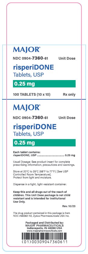 0.25mg carton label