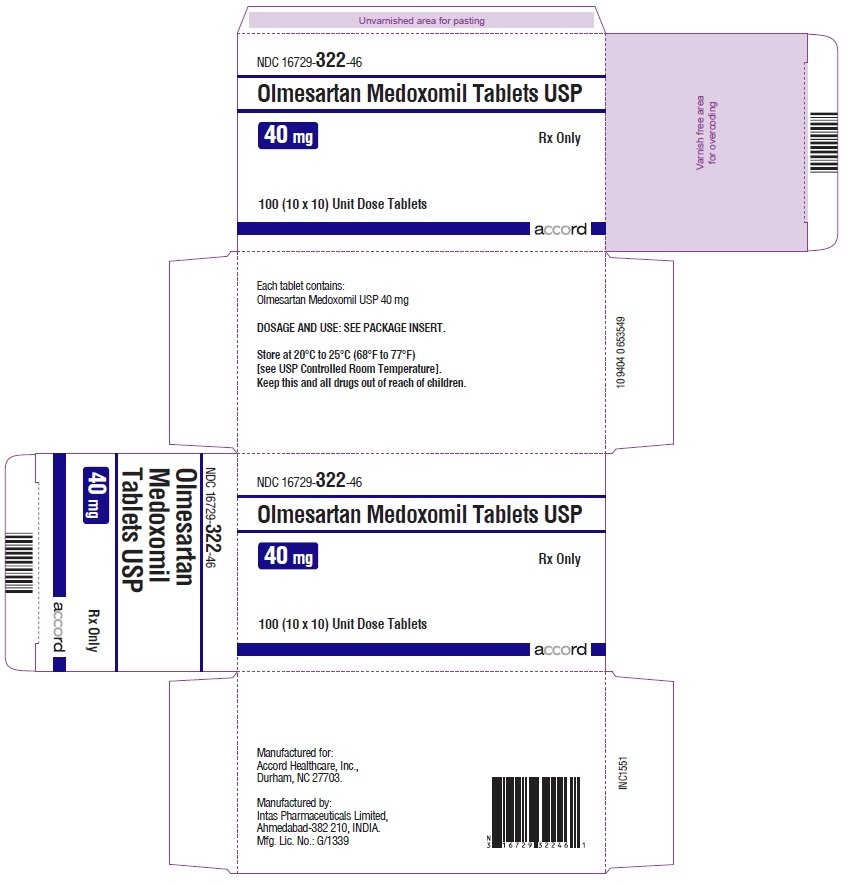 Olmesartan Medoxomil Tablets – 40 mg 100 Bottle Carton