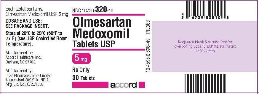 Olmesartan Medoxomil Tablets – 5 mg 90 Bottle Label