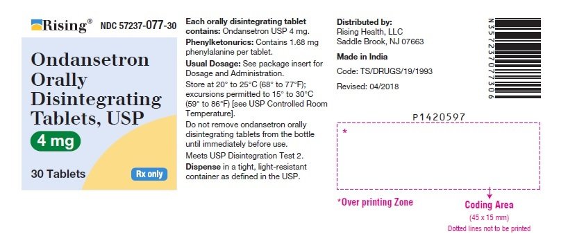 Ondansetron ODT - FDA prescribing information, side effects and uses