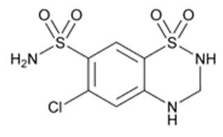 Hydrochlorothiazide Structural Formula