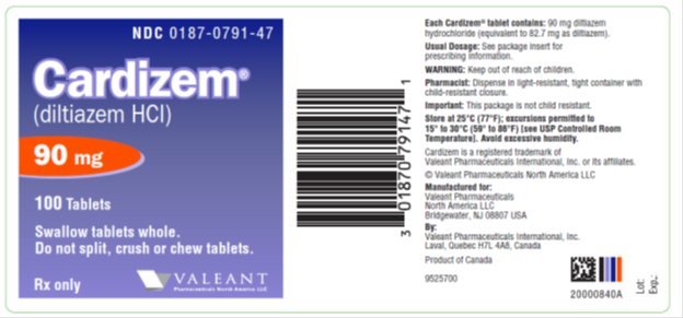 Cardizem - FDA prescribing information, side effects and uses