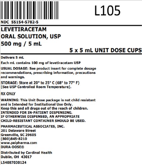 500mg/5mL (5x5mL unit dose cups) bag label