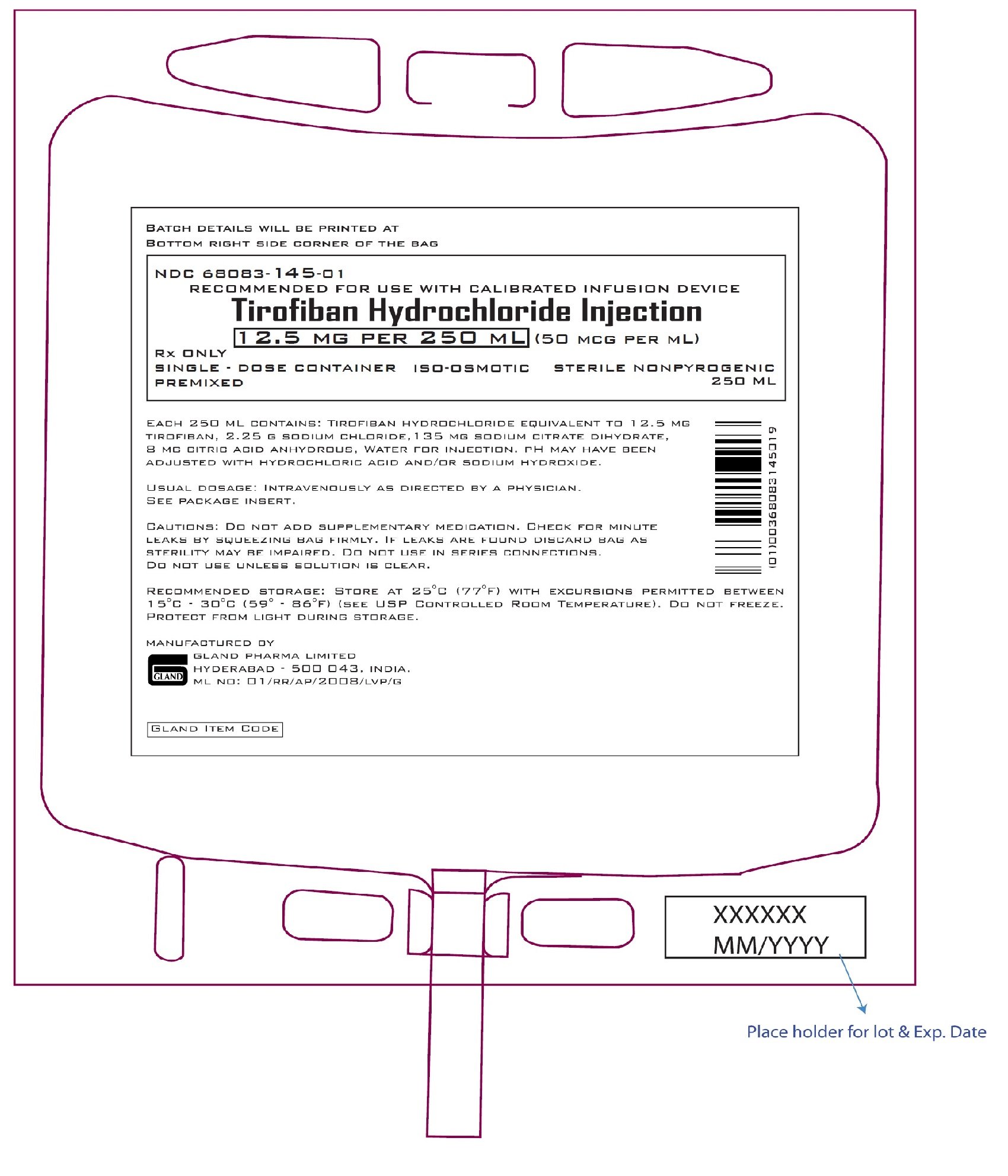 Tirofiban Injection - FDA prescribing information, side effects and uses